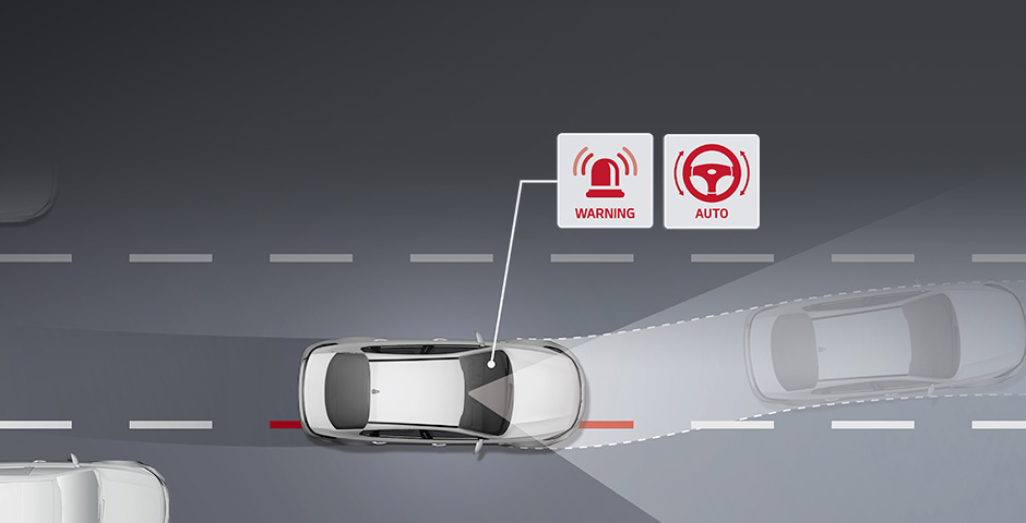 Kia Lane Keeping Assist System (LKAS) video